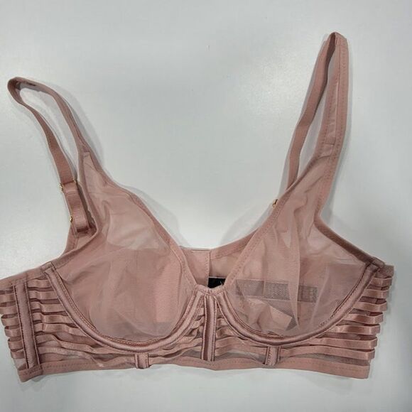 VS  Full Coverage Mesh Sheer Bra 32B NWT - Picture 6 of 8